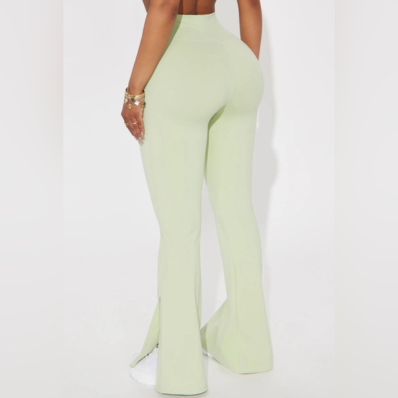 Fashion Nova Pilates Girl Active Flare Pant - Sage Size M - Picture 2 of 11